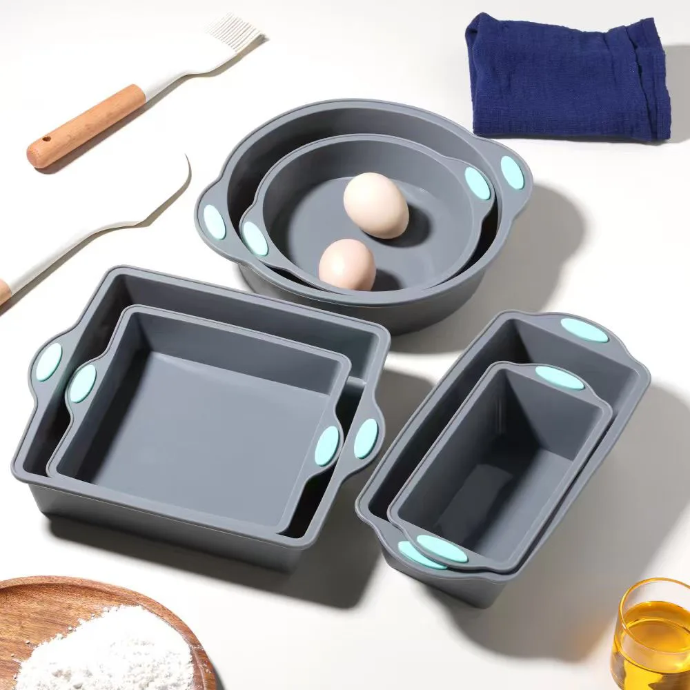 Kitchen Baking Utensils - Grey Heat-resistant Silicone Cake Mold Pan