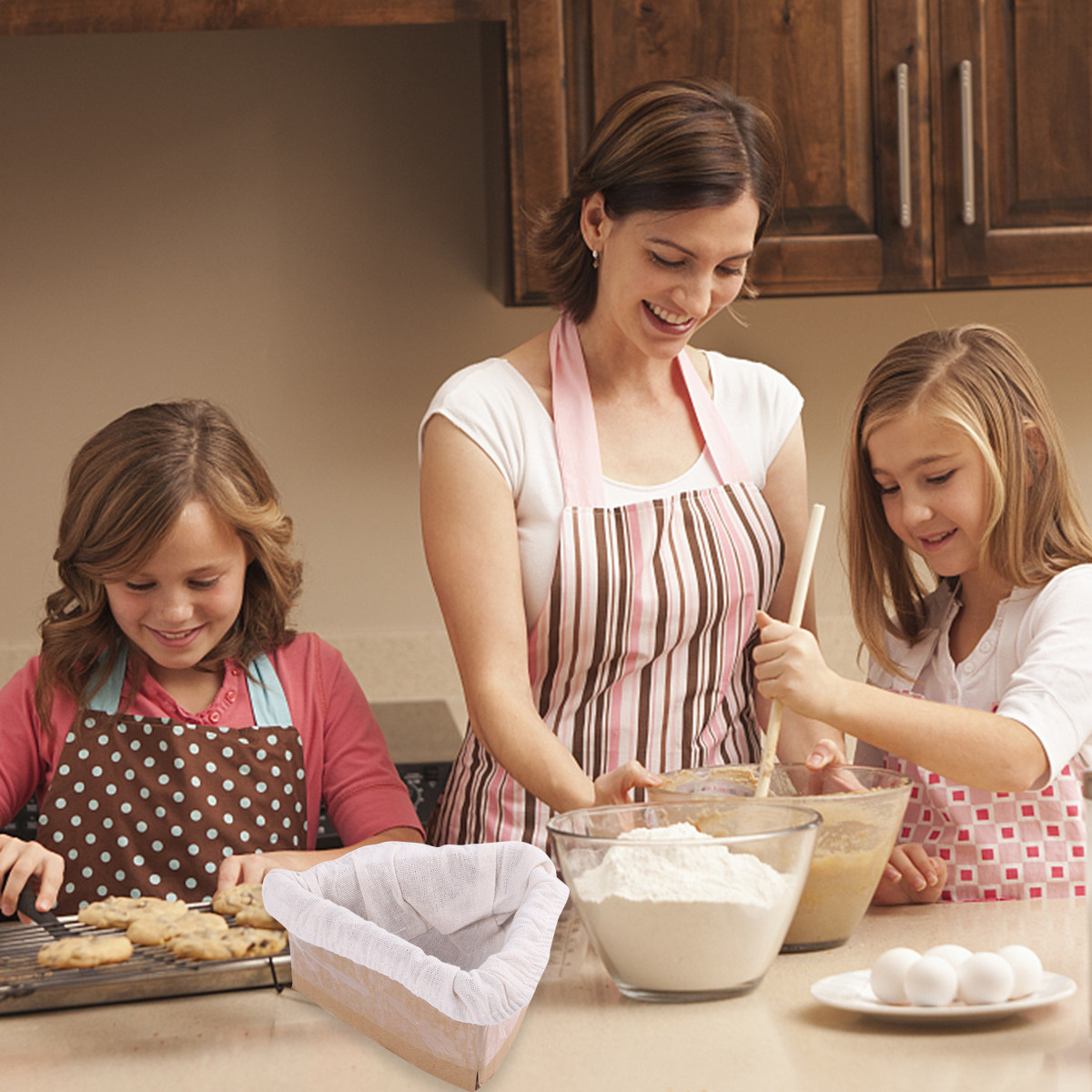 Kitchen Baking Utensils - 2Pcs Bread Basket Cloth Cover Dough