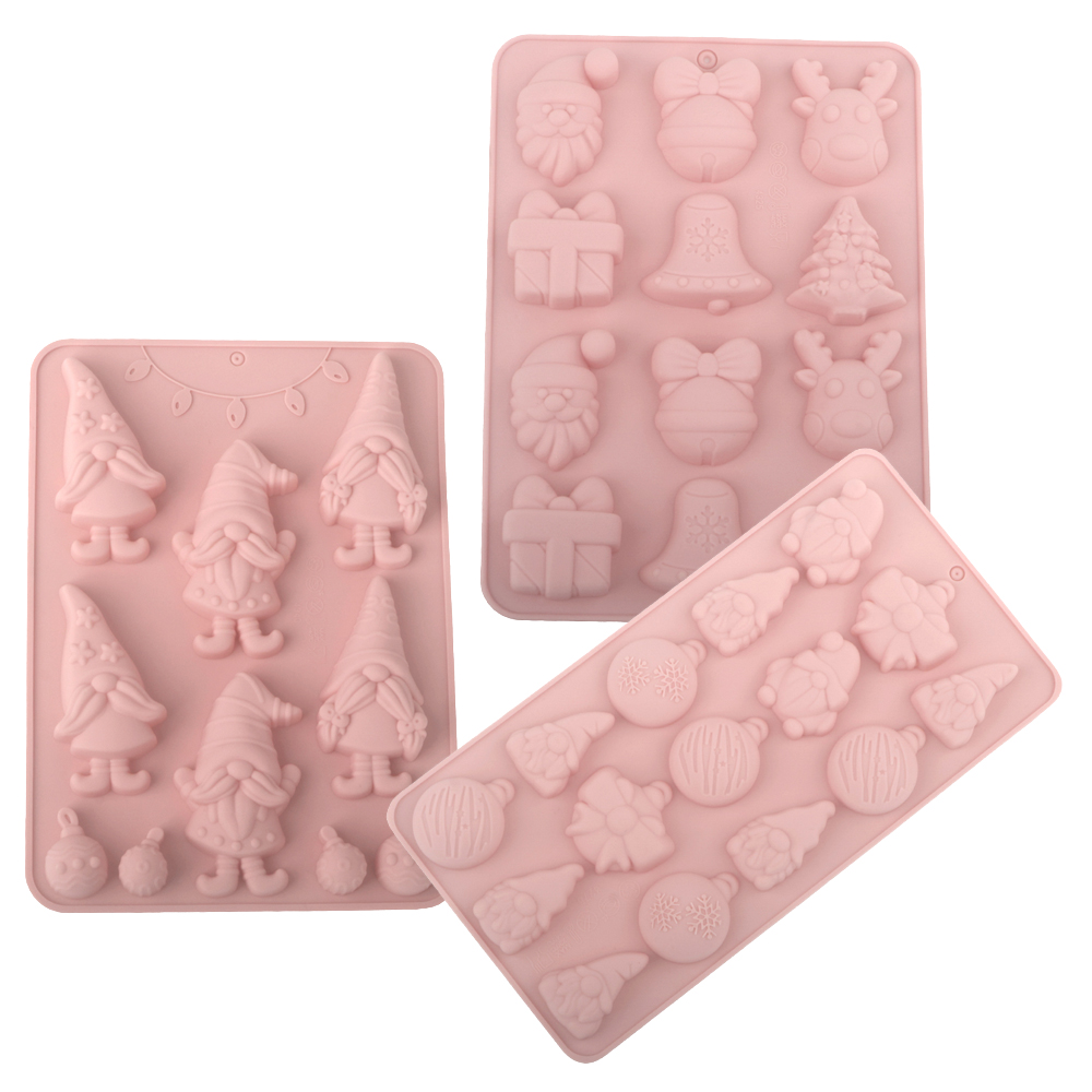 Kitchen Baking Gifts - Christmas Element Silicone Chocolate Mold Santa