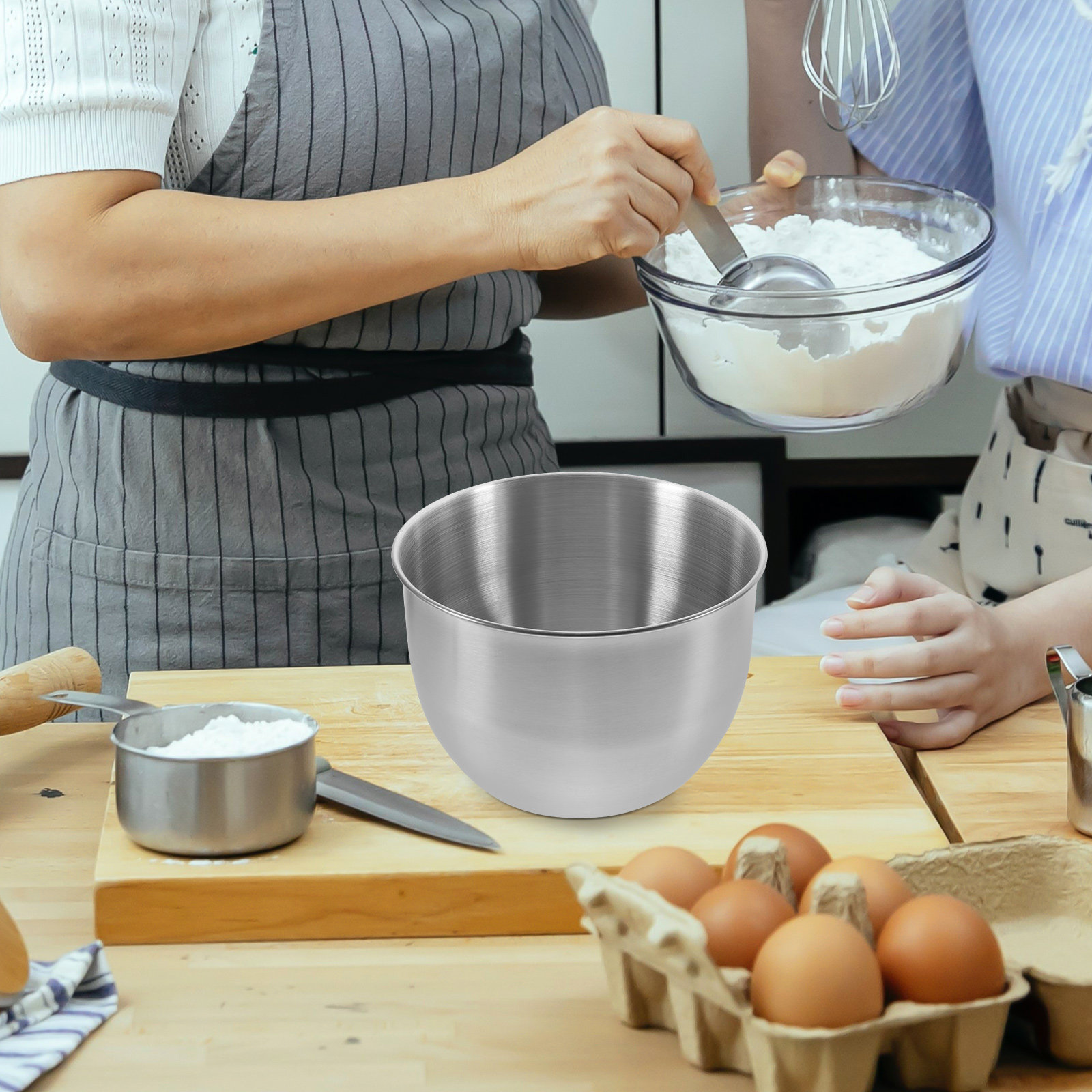 Kitchen Baking Cooking - Deep Stainless Steel Mixing Bowl Thick