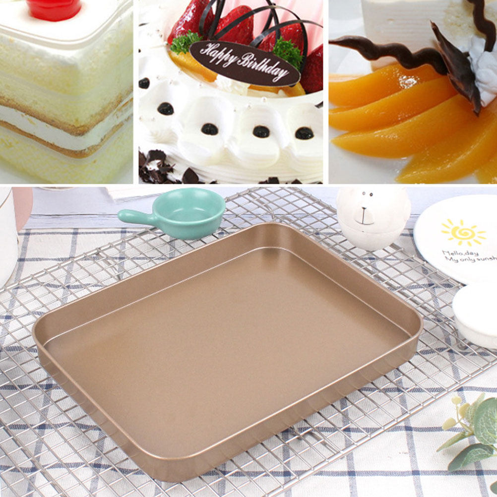 Kitchen Baking Tray - Carbon Steel Rectangular Cake Pan 10