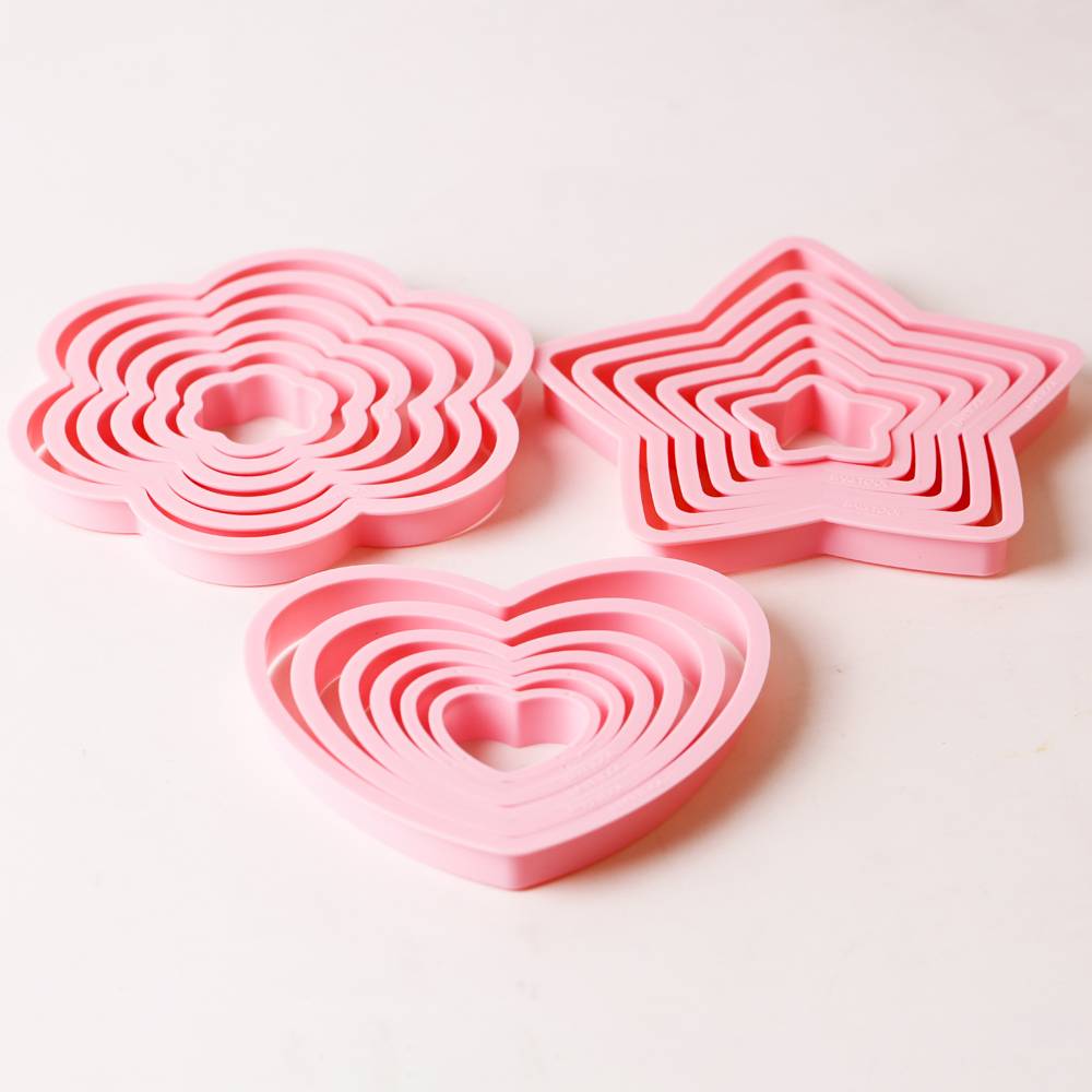 1set/3sets Pink Heart Star Flo - đánh giá và giá Kitchen Baking Set