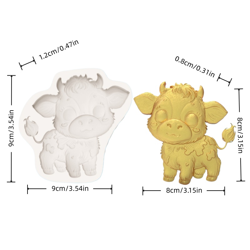 Cute Cow-Shaped Mold Cartoon C - đánh giá và giá Silicone Cake Mold