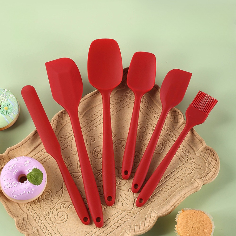 6pc Silicone Spatula Set Seaml - đánh giá và giá Baking Kitchen Set Up