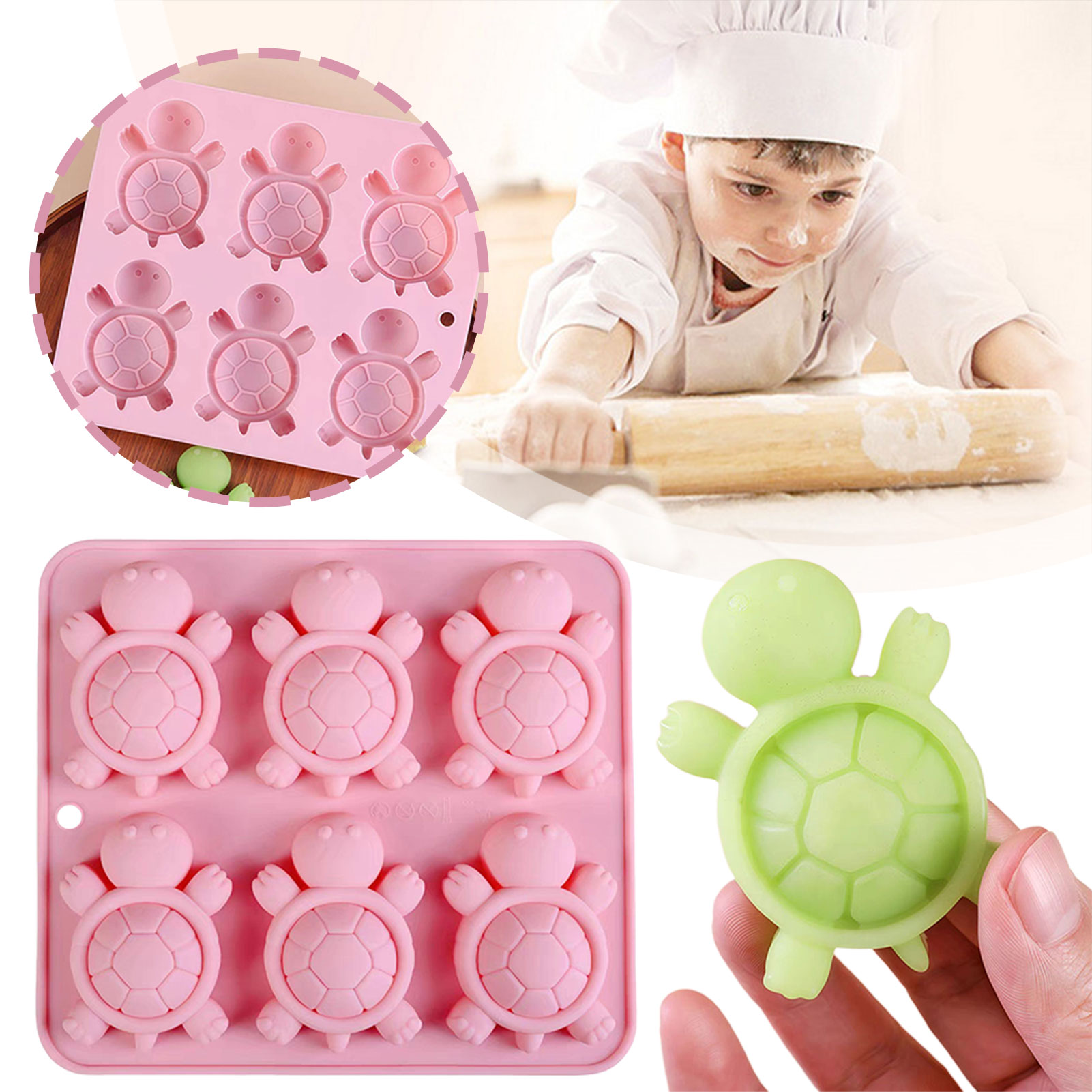 Turtles Ice Tray 3D Tortoises  - đánh giá và giá Kitchen Baking Tray
