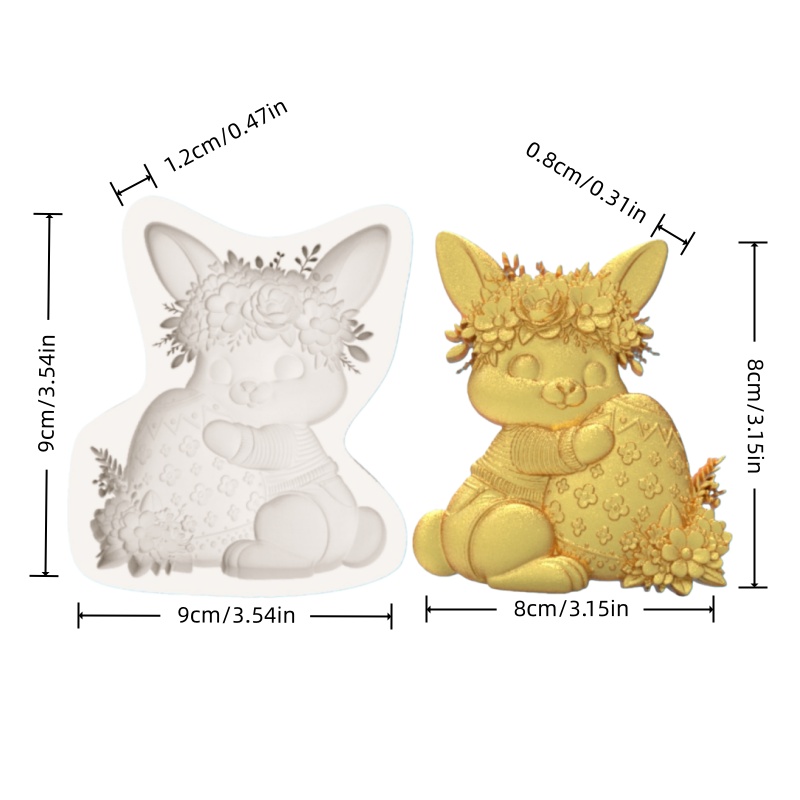 Easter Wreath Bunny Silicone B - đánh giá và giá Silicone Cake Mold
