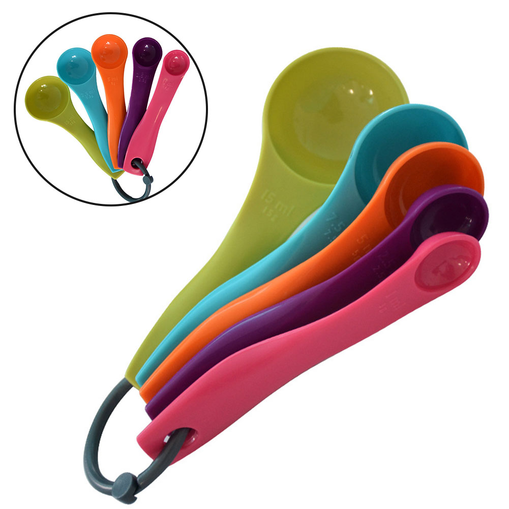 5-Piece Colorful Salt Oil Spoo - đánh giá và giá Kitchen Baking Utensils