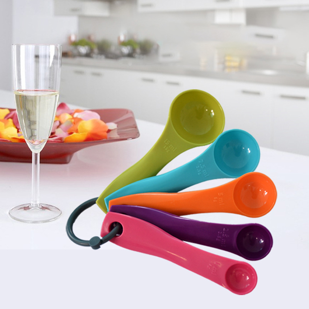 5-Piece Colorful Salt Oil Spoo - đánh giá và giá Kitchen Baking Utensils