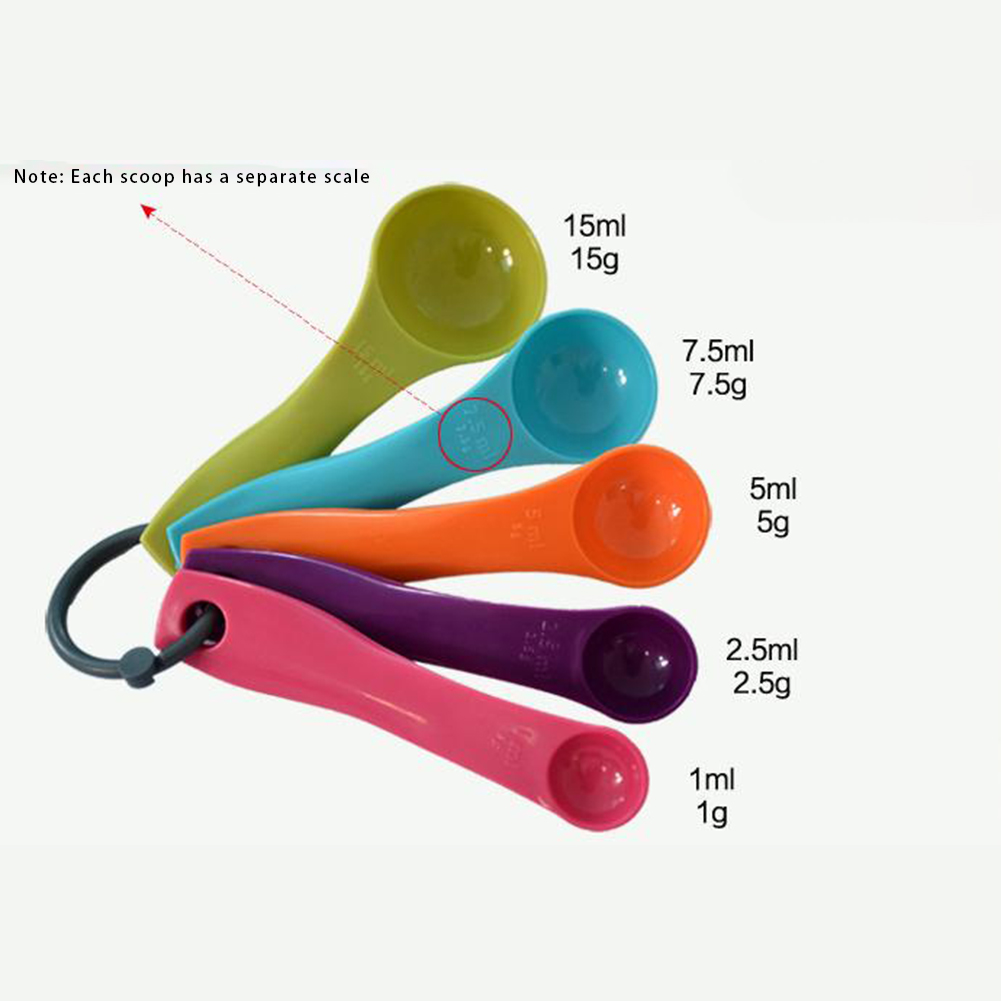 5-Piece Colorful Salt Oil Spoo - đánh giá và giá Kitchen Baking Utensils