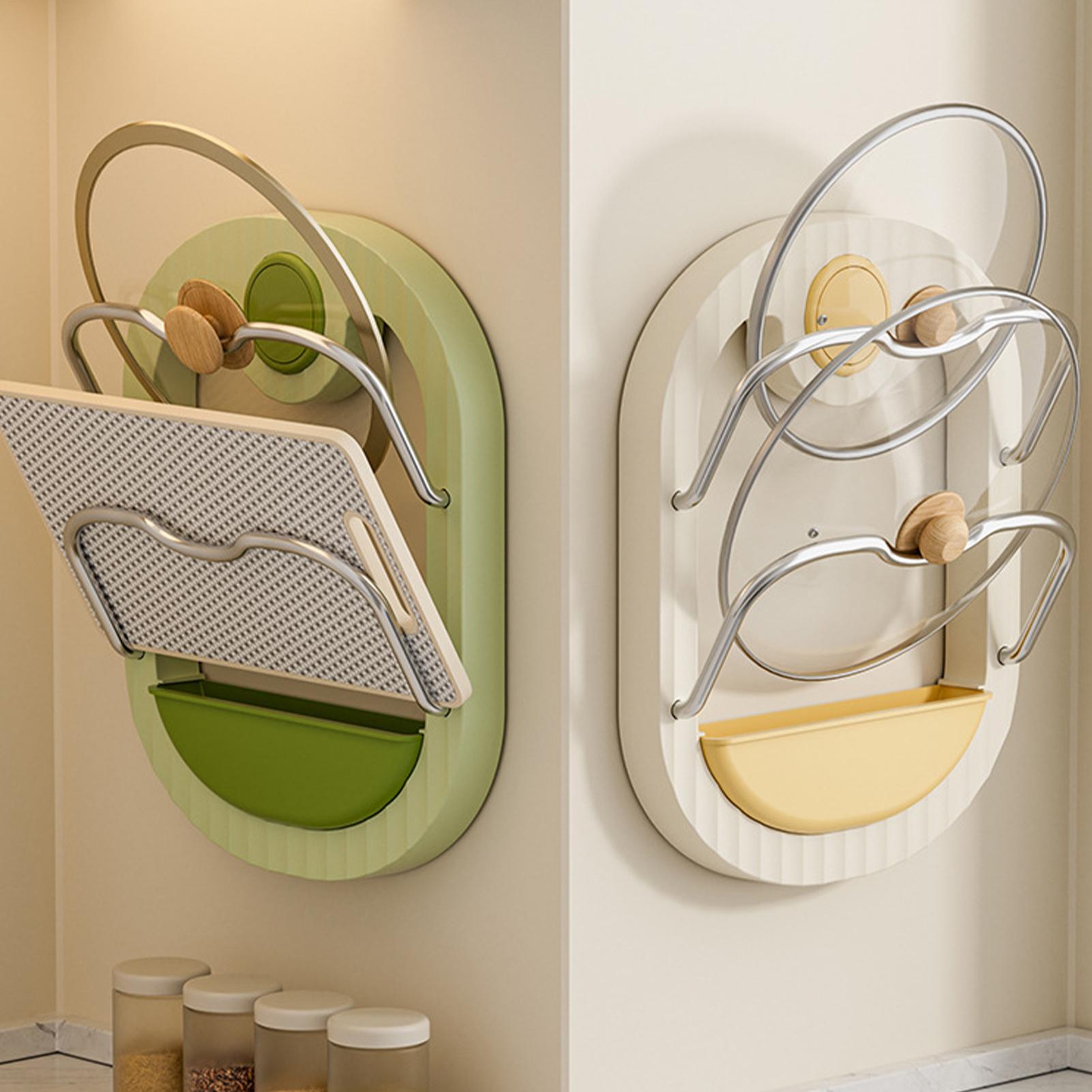 Pot Lid Rack 2-Tier Wall Mount - đánh giá và giá Kitchen Baking Pantry