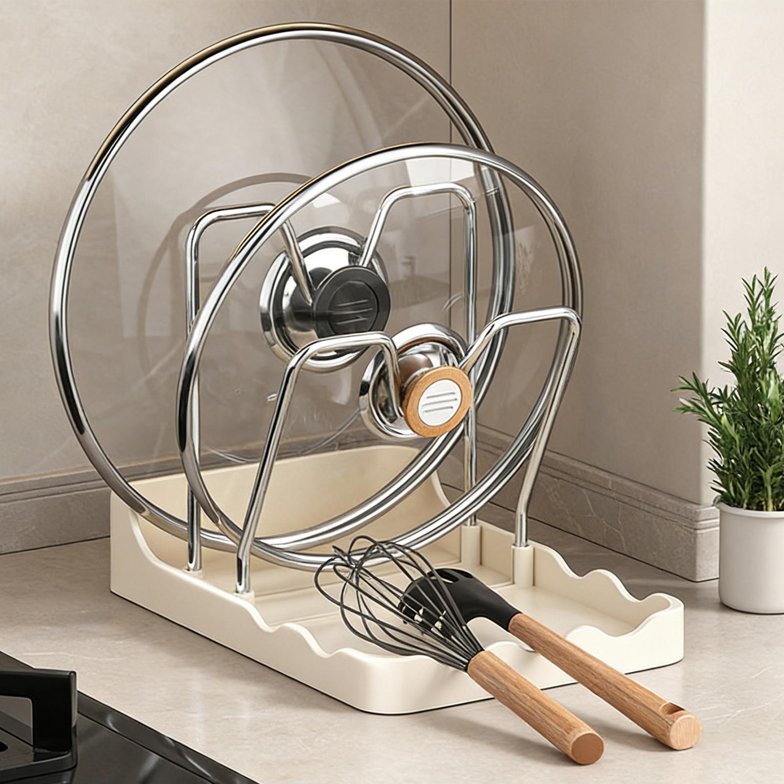 Pot Lid Organizer Vertical Spo - đánh giá và giá Kitchen Baking Pantry