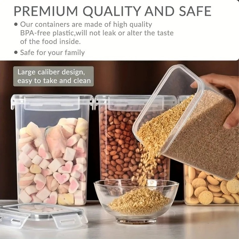 6Pcs Airtight Food Storage Con - đánh giá và giá Kitchen Baking Pantry