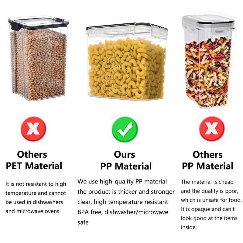 6Pcs Airtight Food Storage Con - đánh giá và giá Kitchen Baking Pantry