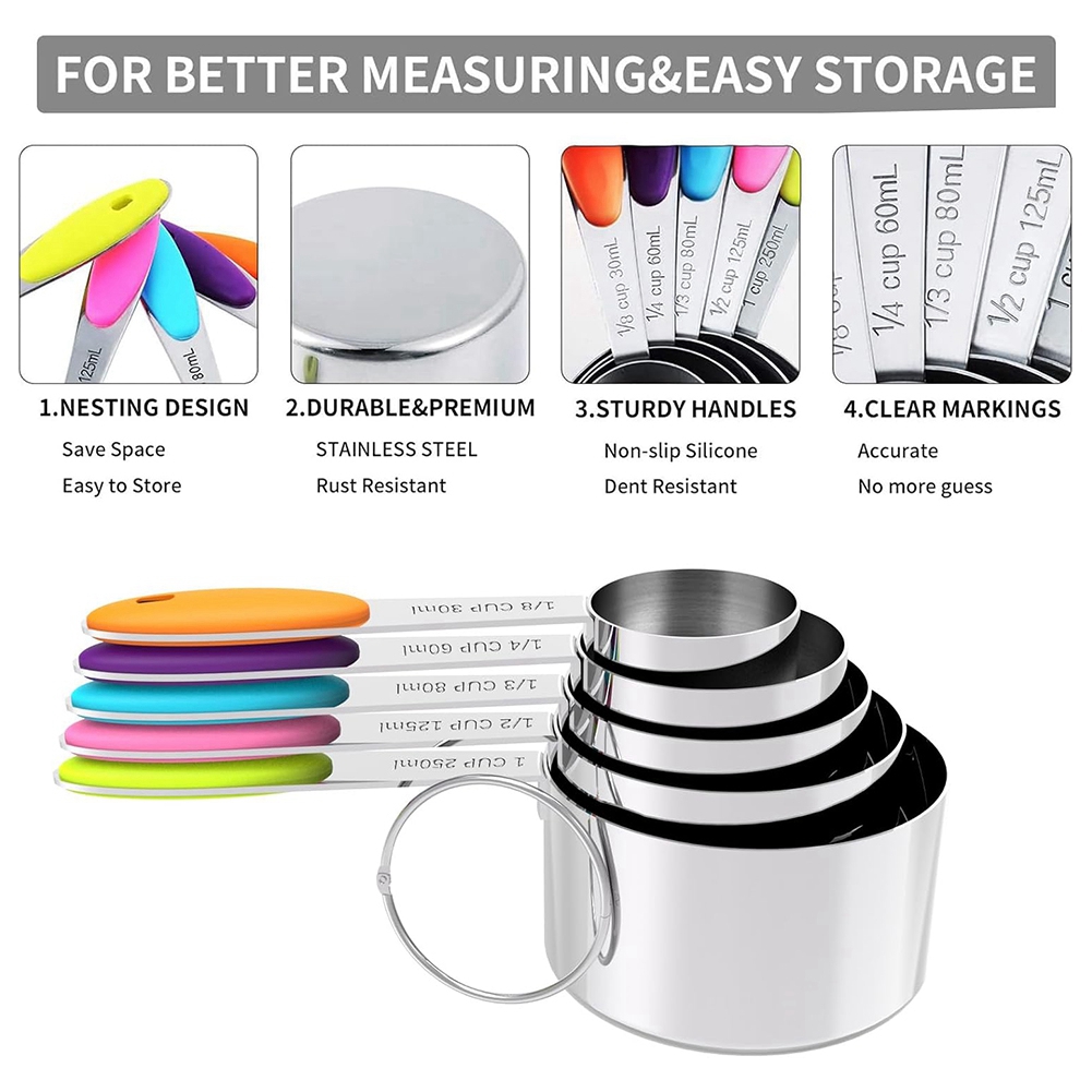 A25F-Measuring Cups And Spoons - đánh giá và giá Kitchen Baking Utensils