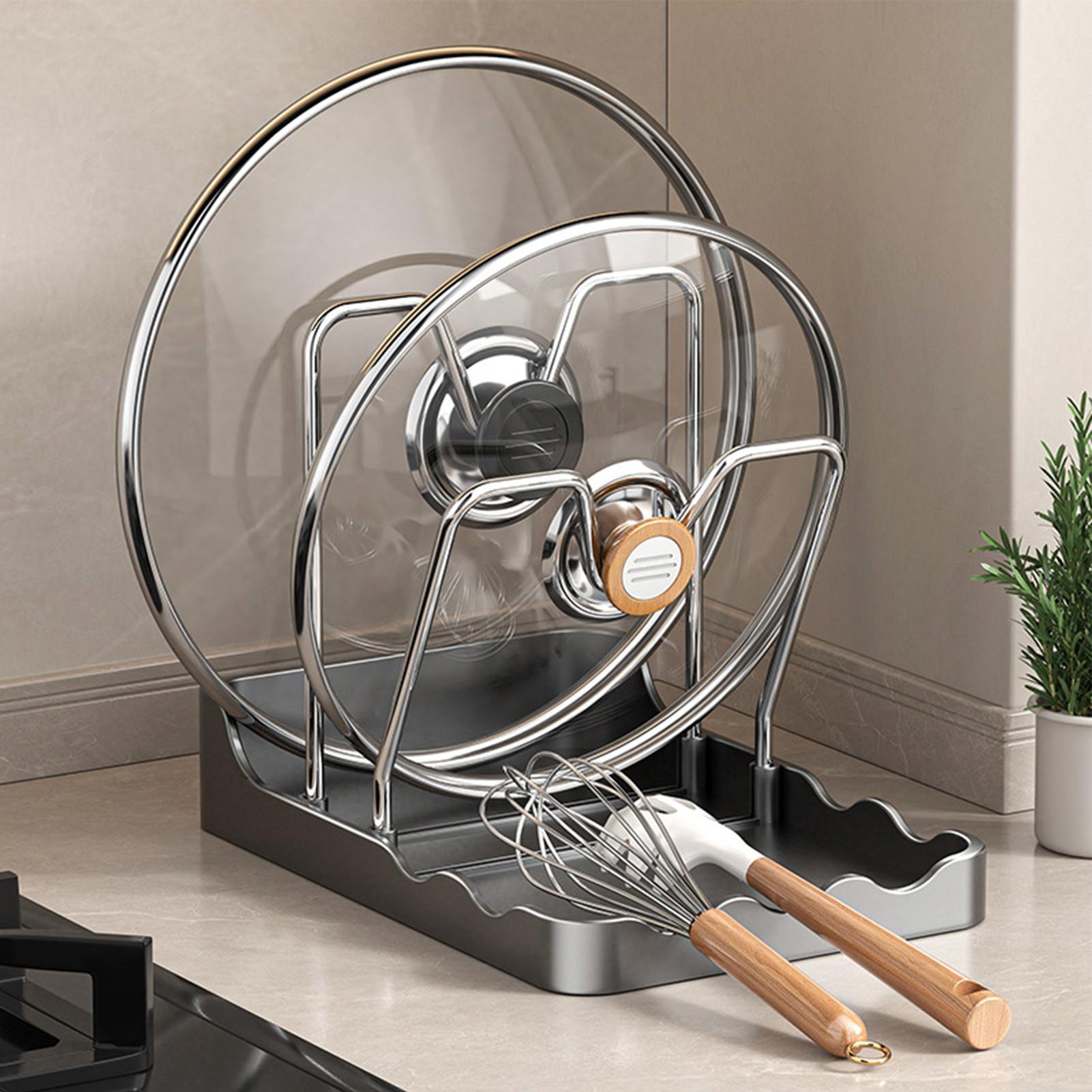 Pot Lid Rack Vertical Spoon Dr - đánh giá và giá Kitchen Baking Pantry