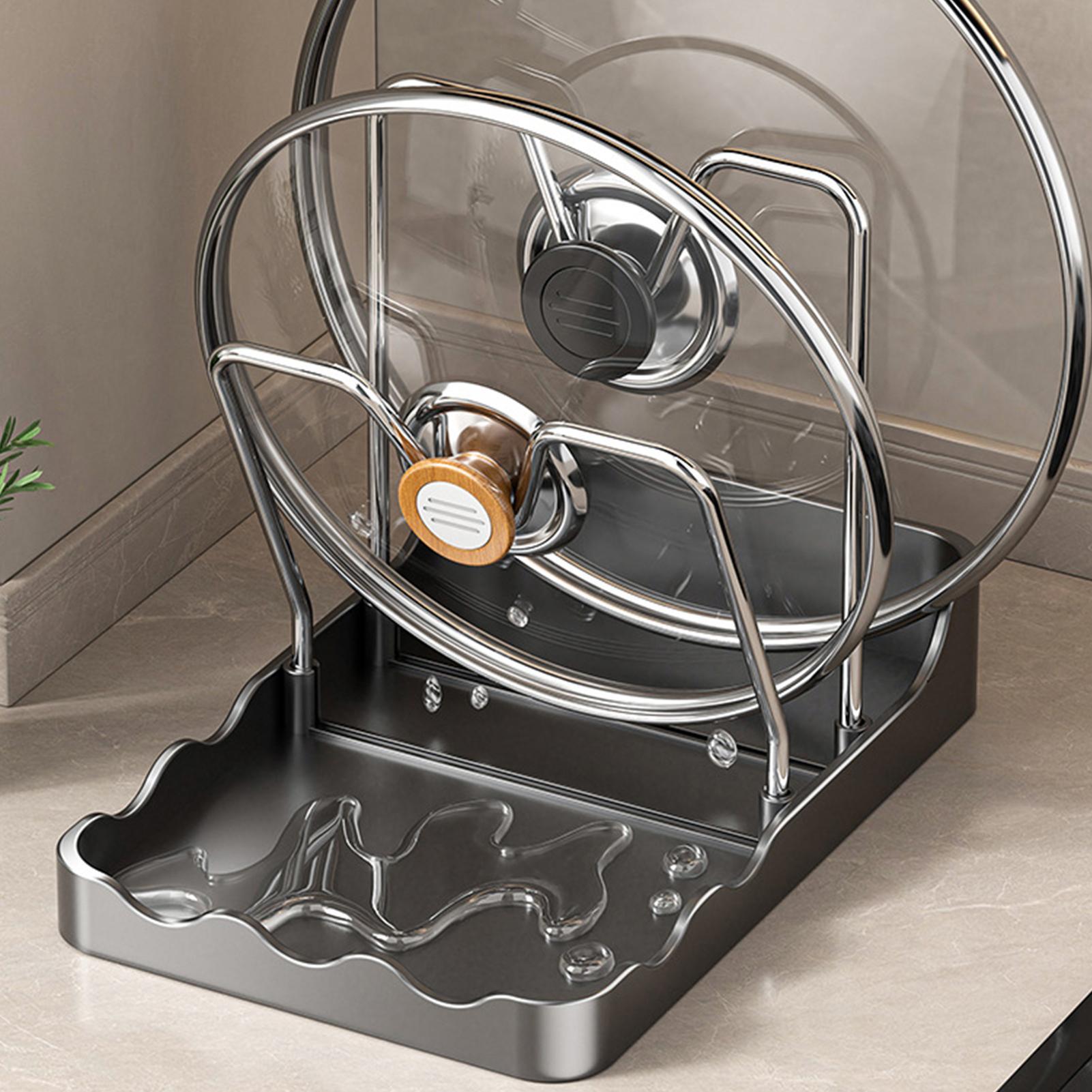 Pot Lid Rack Vertical Spoon Dr - đánh giá và giá Kitchen Baking Pantry