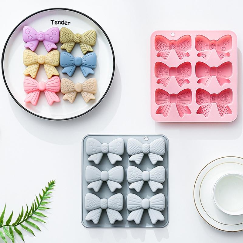 6 Cavities Bowknot Silicone Mo - đánh giá và giá Silicone Cake Mold