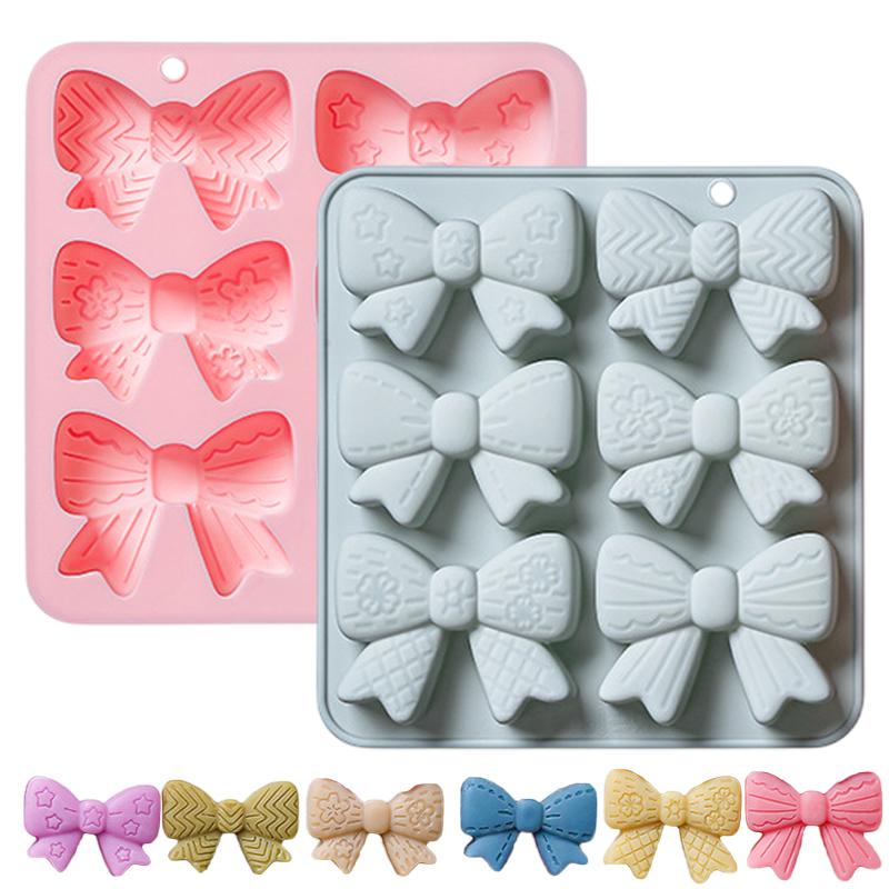 6 Cavities Bowknot Silicone Mo - đánh giá và giá Silicone Cake Mold