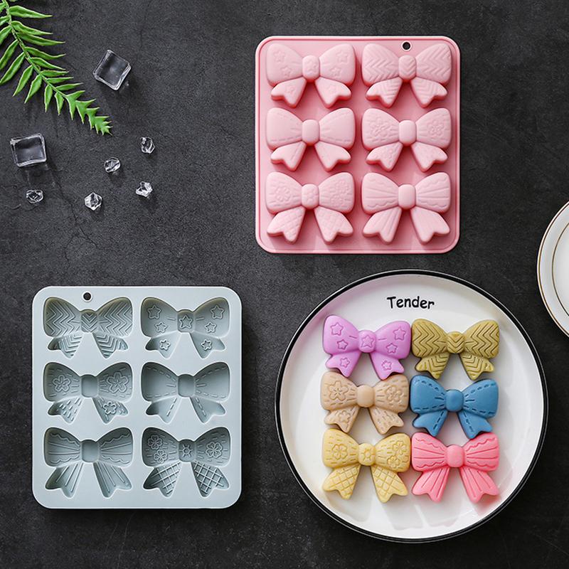 6 Cavities Bowknot Silicone Mo - đánh giá và giá Silicone Cake Mold