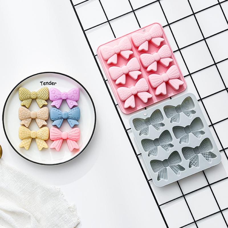6 Cavities Bowknot Silicone Mo - đánh giá và giá Silicone Cake Mold