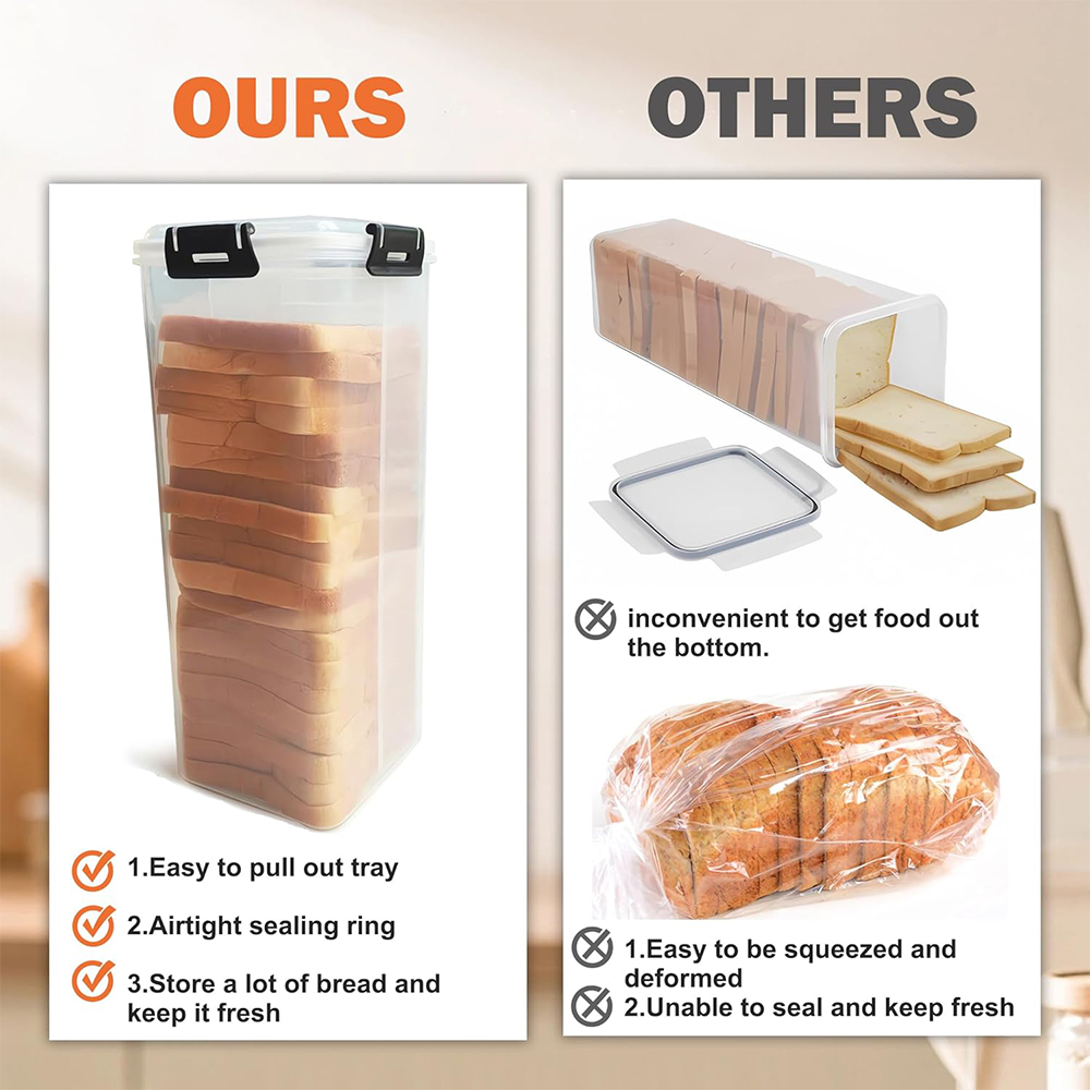 Bread Storage Container with A - đánh giá và giá Kitchen Baking Tray