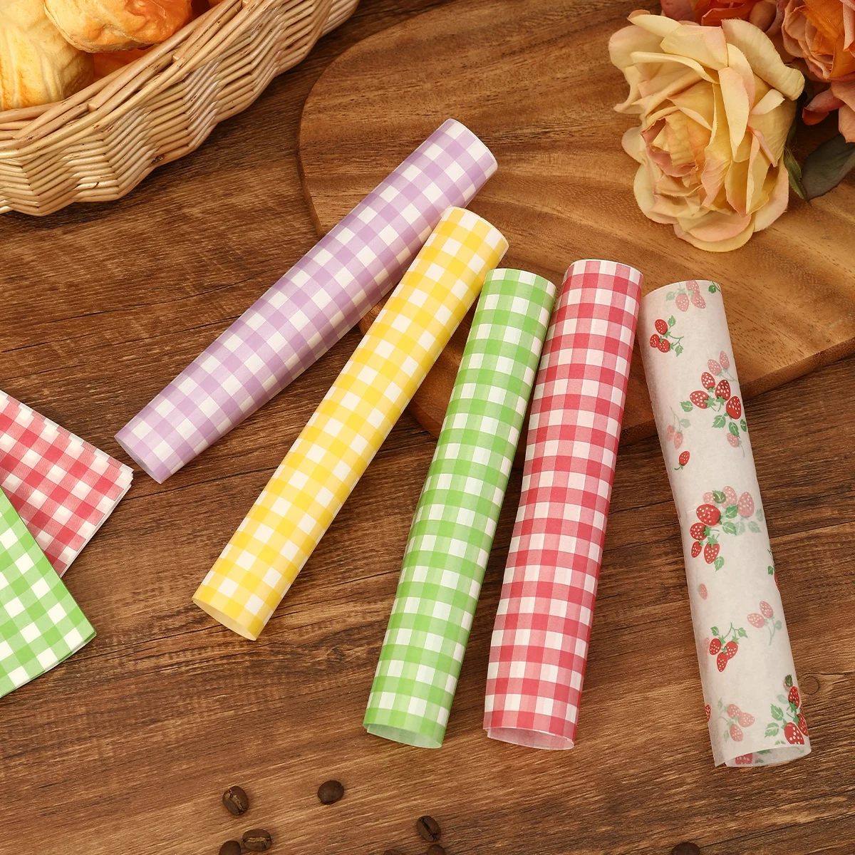 50Pcs Oilproof Wrapping Paper  - đánh giá và giá Kitchen Baking Gifts