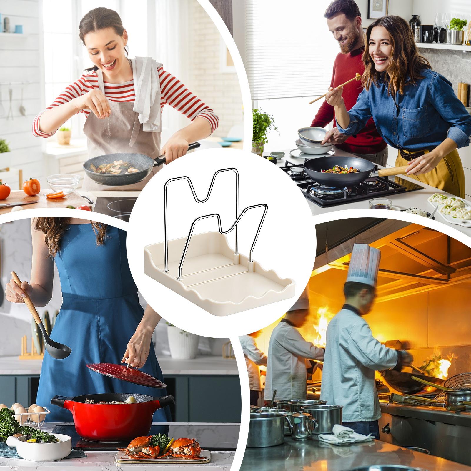 Pot Lid Holder Vertical Spoon  - đánh giá và giá Kitchen Baking Pantry