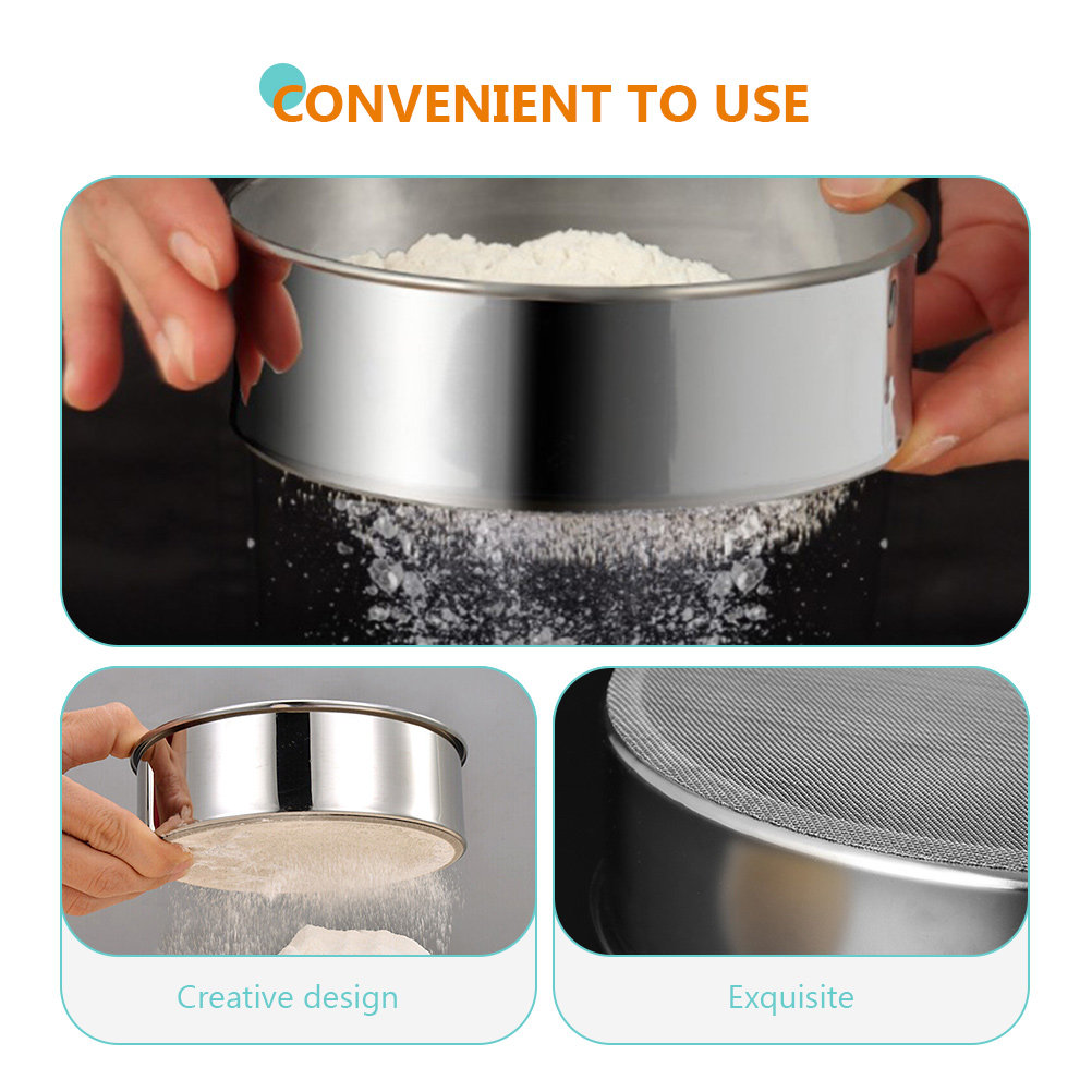 3Pcs Stainless Steel Flour Sif - đánh giá và giá Kitchen Baking Utensils