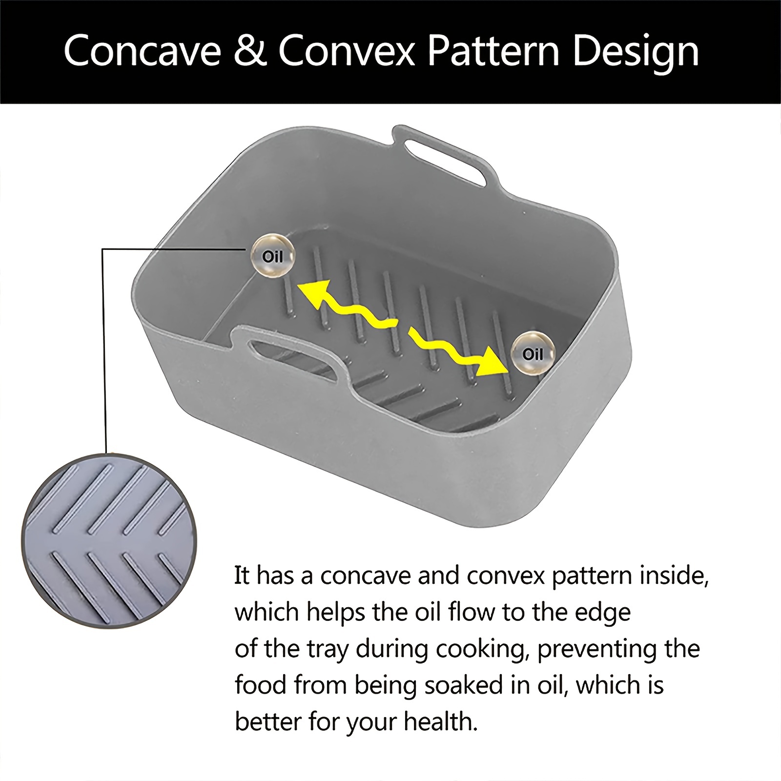 1/2Pcs Air Fryer Silicone Tray - đánh giá và giá Kitchen Baking Tray