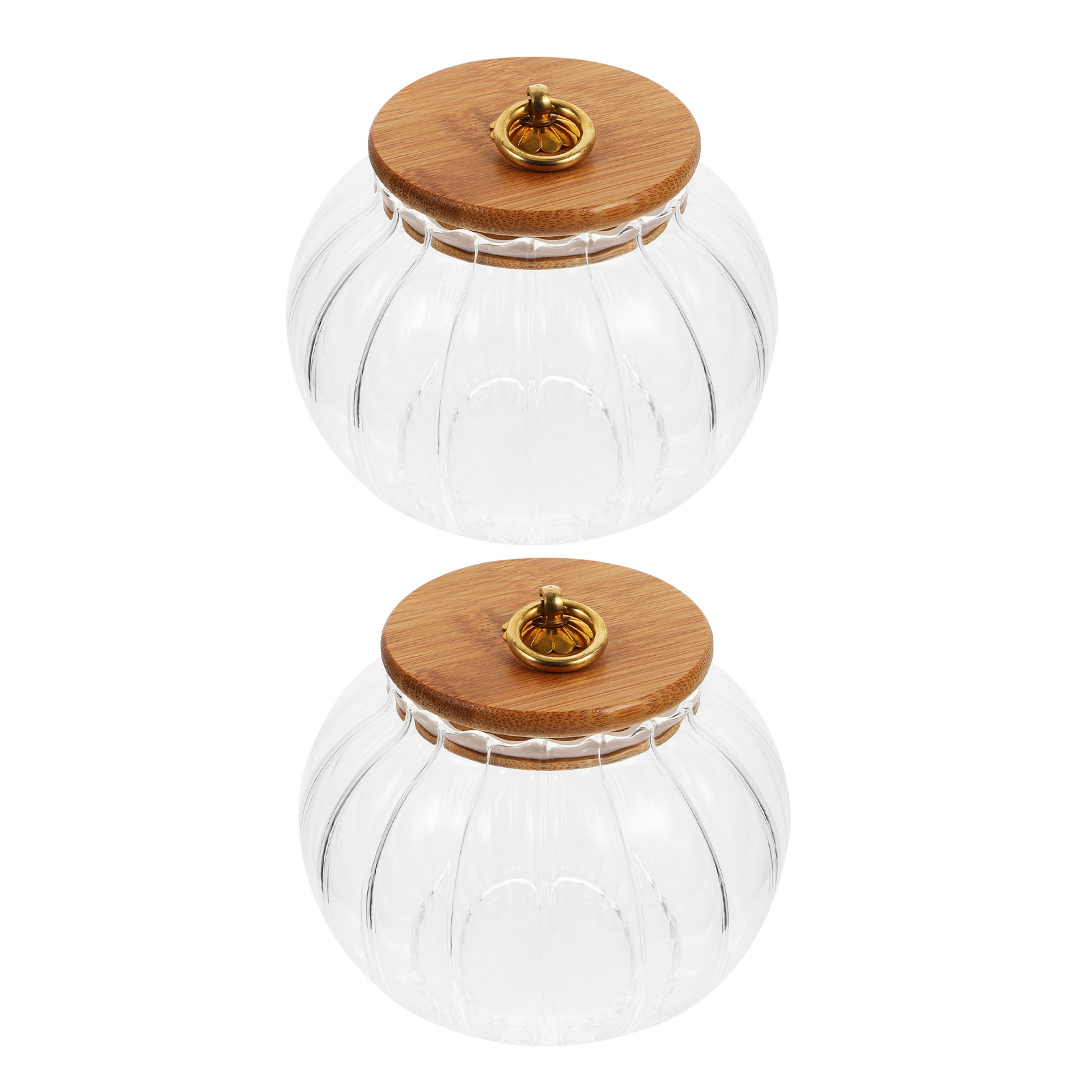 2Pcs Clear Pumpkin Glass Jar 8 - đánh giá và giá Kitchen Baking Pantry