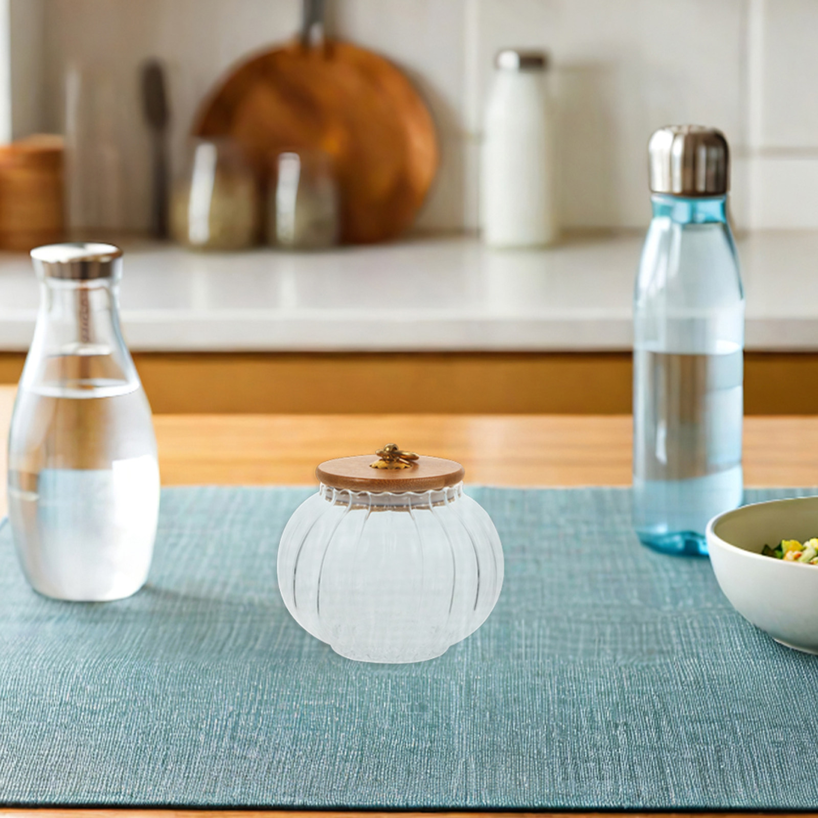2Pcs Clear Pumpkin Glass Jar 8 - đánh giá và giá Kitchen Baking Pantry