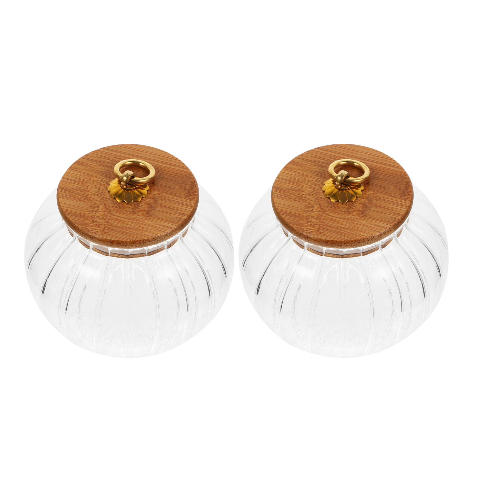 2Pcs Clear Pumpkin Glass Jar 8 - đánh giá và giá Kitchen Baking Pantry
