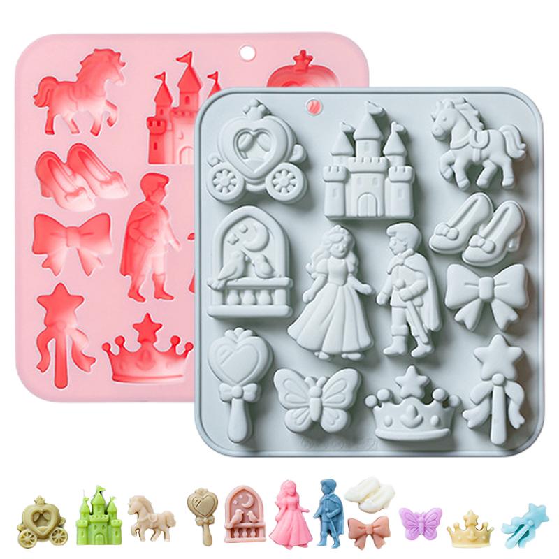 HOT!12 Cavity Prince, Princess - đánh giá và giá Silicone Cake Mold
