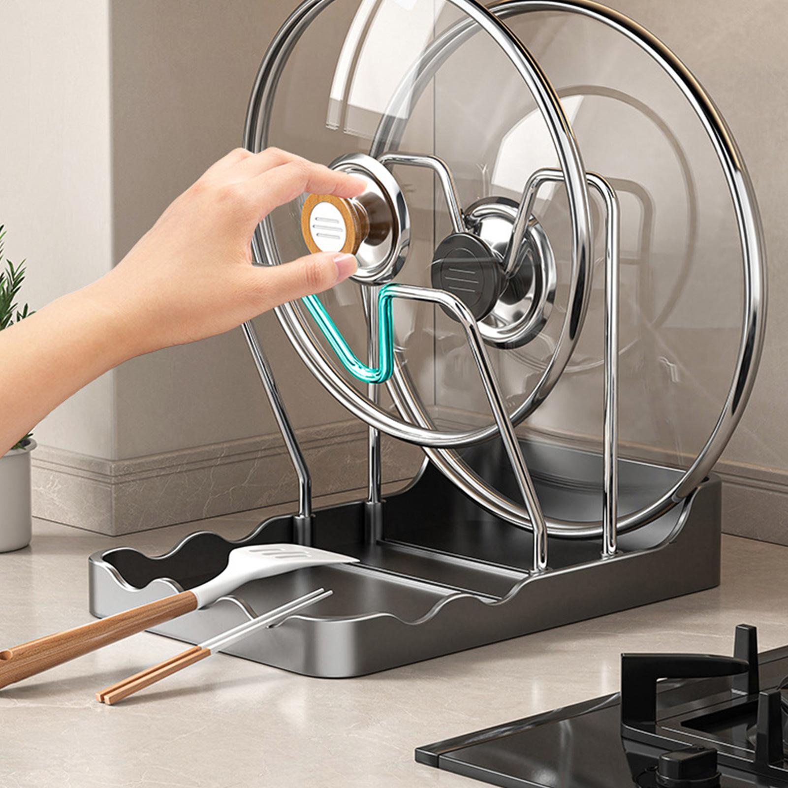 Pan Lid Organizer Vertical Spo - đánh giá và giá Kitchen Baking Pantry