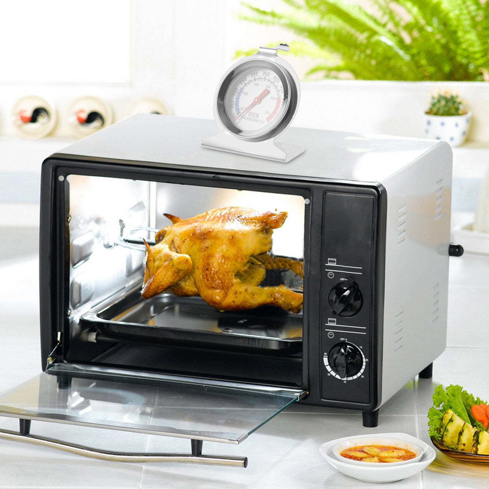 2Pcs Stainless Steel Oven Ther - đánh giá và giá Kitchen Baking Cooking