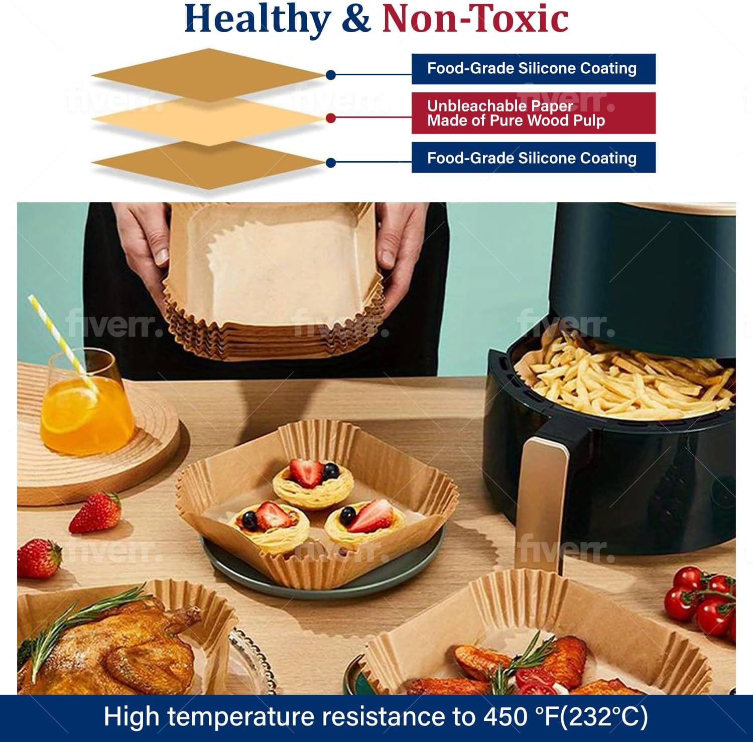Air Fryer Cooking Baking Paper - đánh giá và giá Ninja Air Fryer Af300