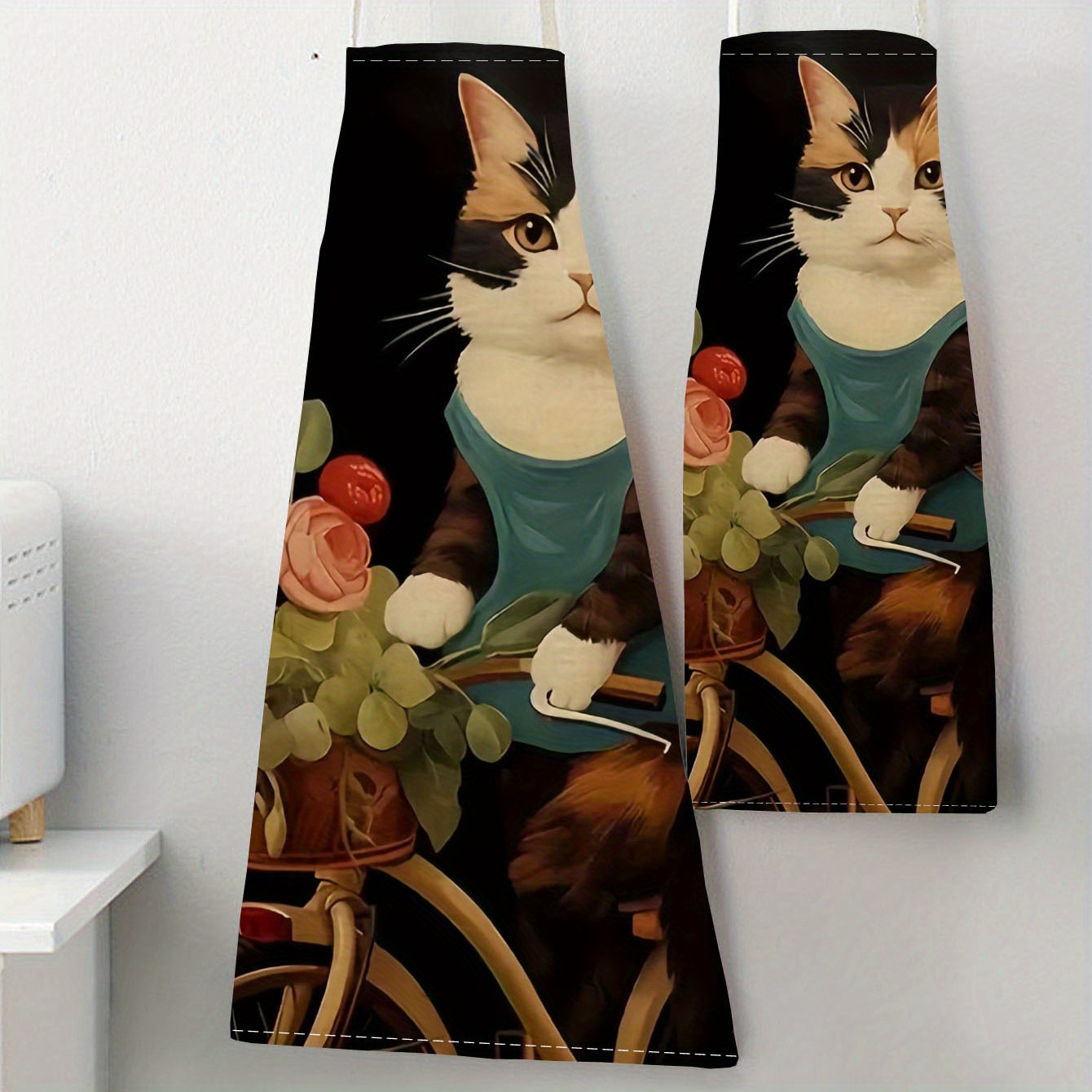 Linen Apron Funny Cat Sunglass - đánh giá và giá Kitchen Baking Area Ideas