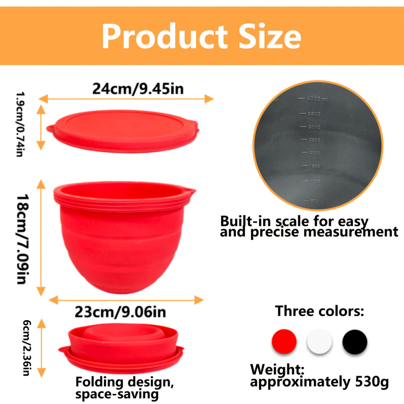 Foldable silicone bowl liner f - đánh giá và giá Baking Kitchen Set Up