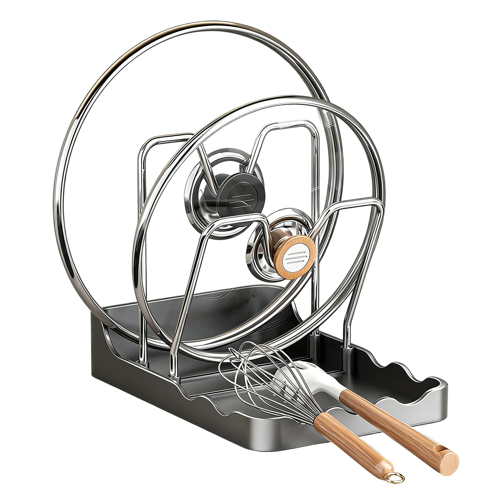 Pot Lid Rack Vertical Spoon St - đánh giá và giá Kitchen Baking Pantry