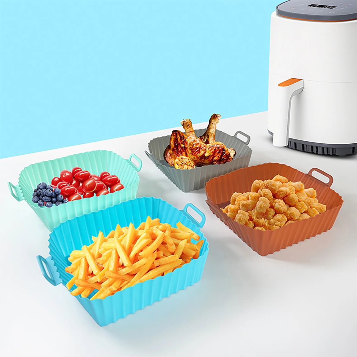 Silicone Fryer Mold Air Fryer  - đánh giá và giá Kitchen Baking Tray