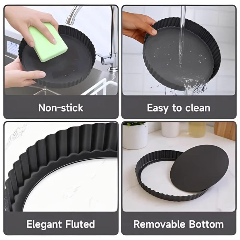 1pc Removable Bottom Fluted Ta - đánh giá và giá Kitchen Baking Tray