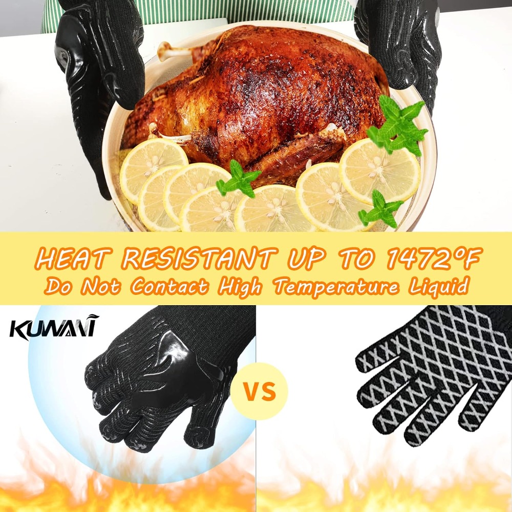 BBQ Gloves, 1472°F Heat Resist - đánh giá và giá Kitchen Baking Cooking